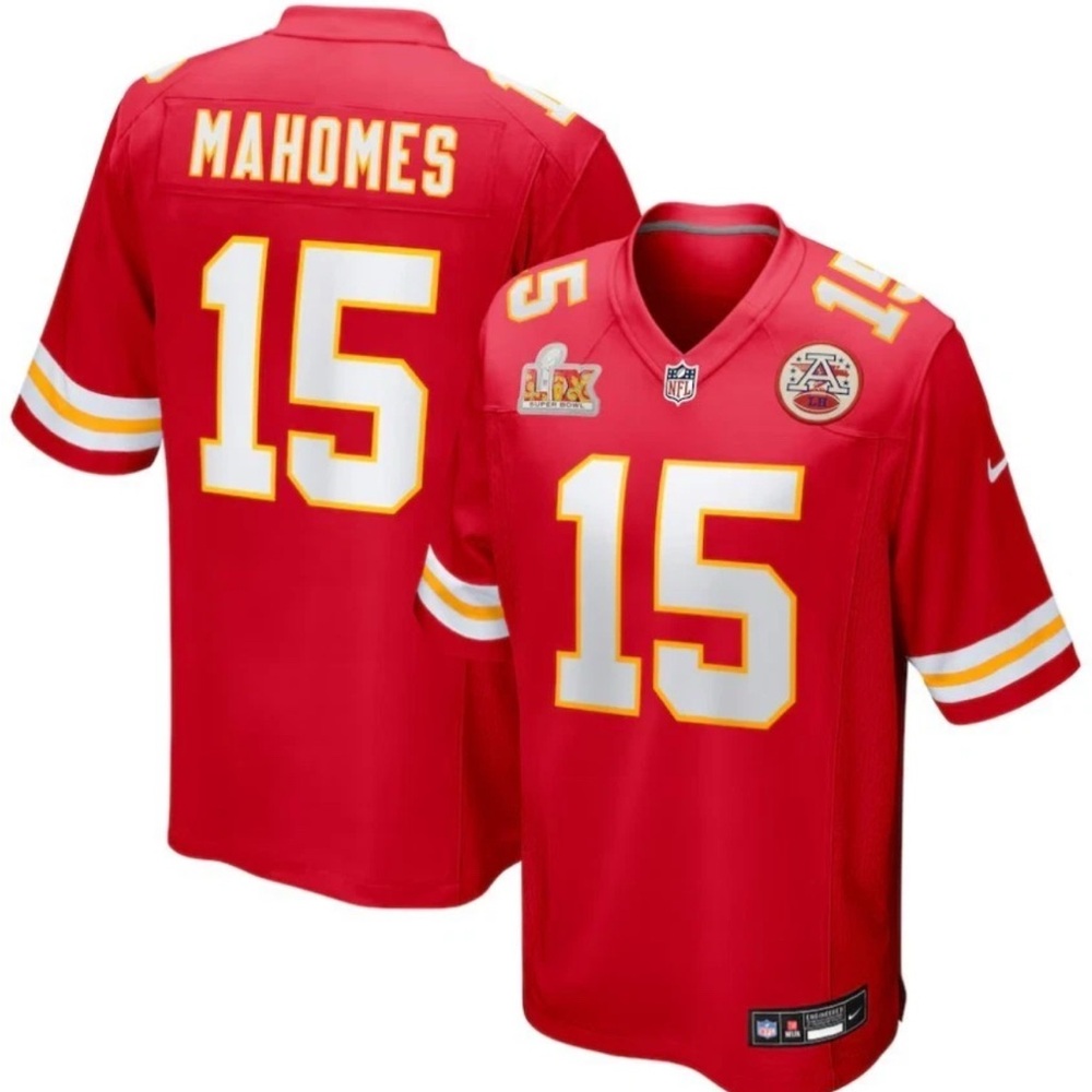 Nike Patrick Mahomes‎ Chiefs Jersey Mens Large Red Super Bowl LVIII Game Jersey